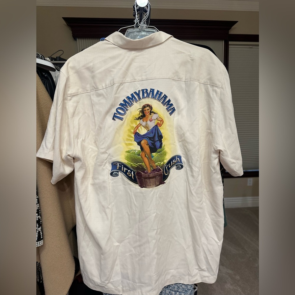 Tommy Bahama White Graphic Men's Shirt